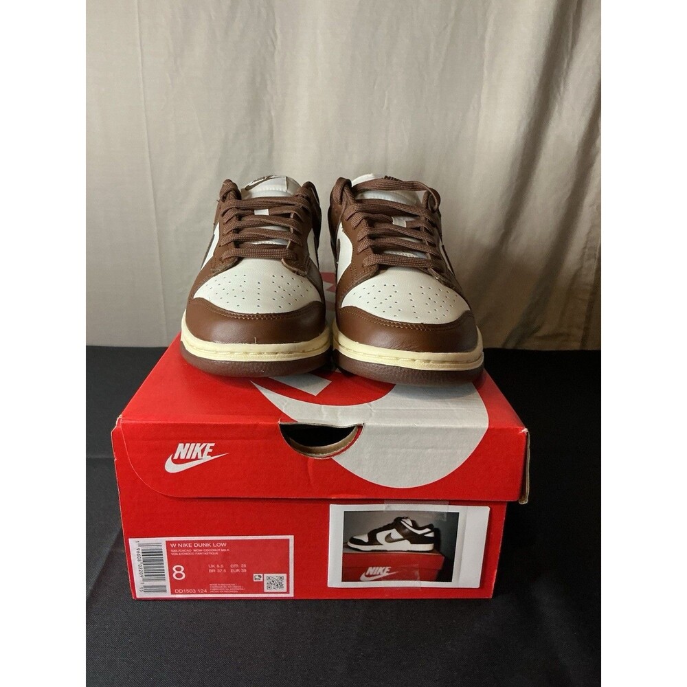 Nike Dunk Low Brown/White Leather Low Top Sneakers Womens US 8 DD1503-124 - Picture 4 of 4